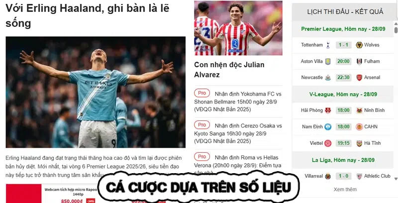 Cá Cược Bóng Đá Thông Minh Với Phân Tích Dữ Liệu 7 Những Dữ Liệu Quan Trọng Khi Cá Cược Bóng Đá